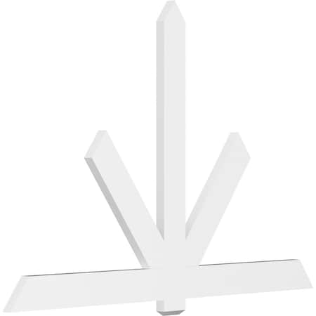 Ekena Millwork Kennewick Architectural Grade PVC Gable Bracket, 84"W x 56"H x 2"D x 6"F, 16/12 Pitch GBP084X56X0206KEN00